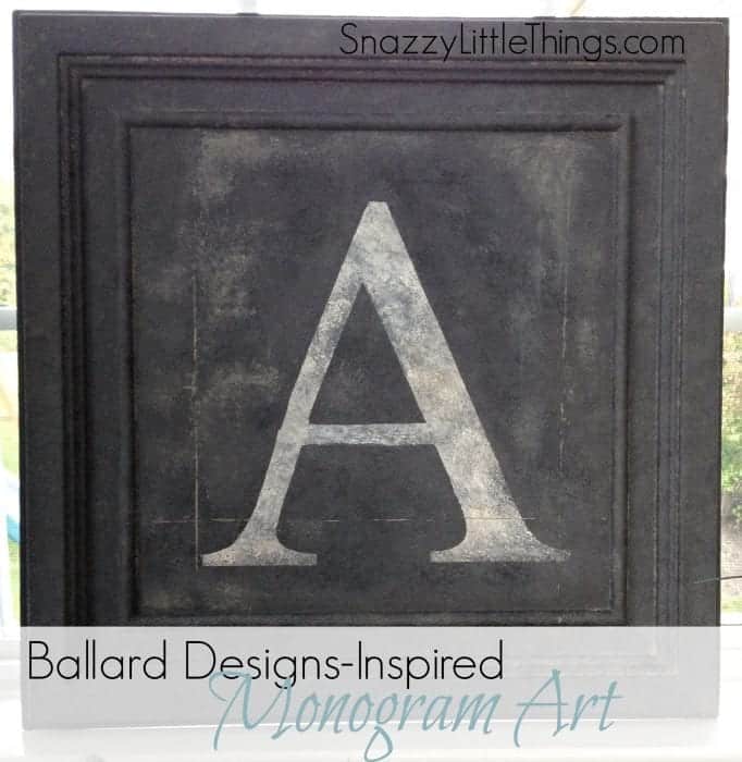 ballard design knockoff initial monogram art