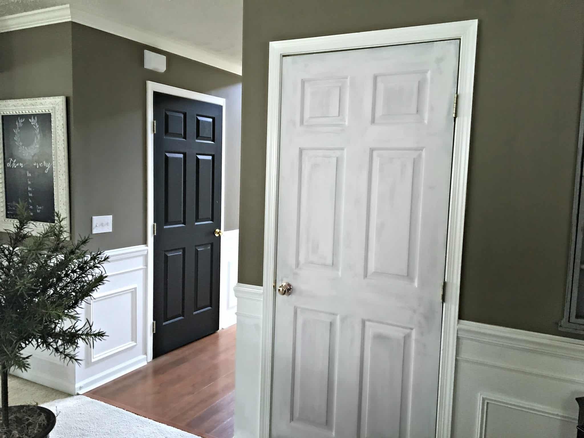 black interior painted doors