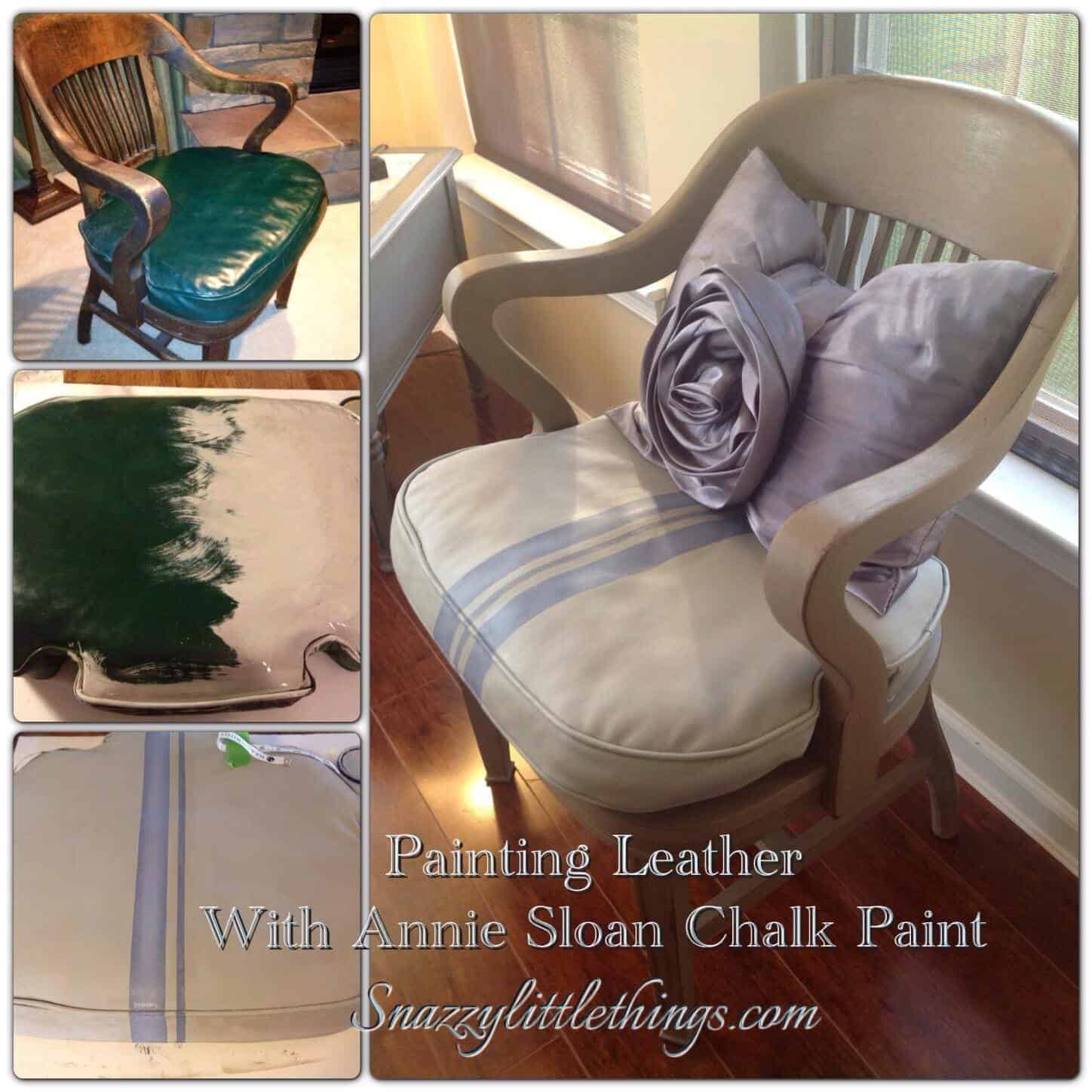 painting faux leather with chalk paint