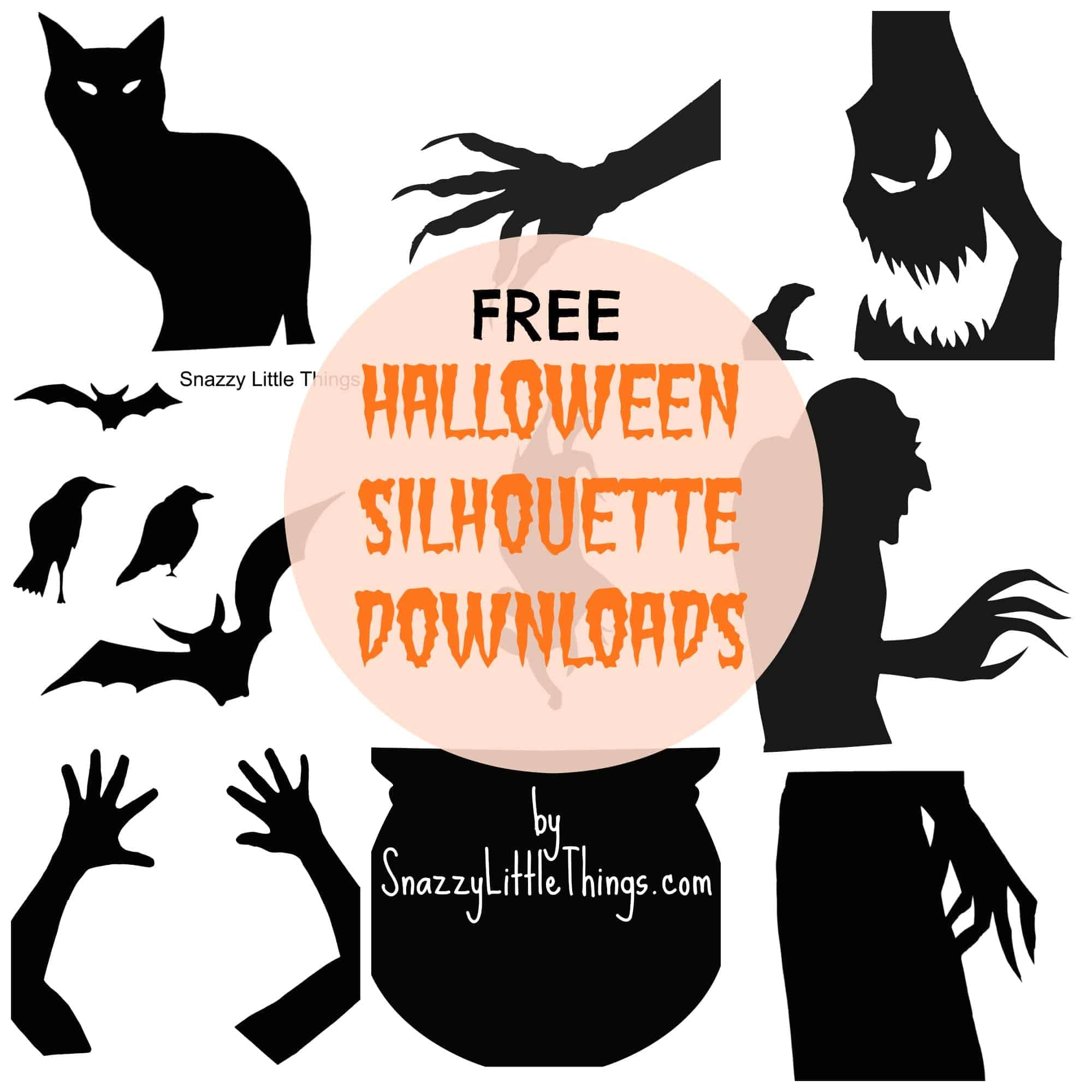 Halloween Window Silhouettes Free Download